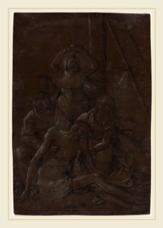 Hans Baldung Grien, German (1484-1485-1545), The Lamentation, c. 1515, brush and black ink,