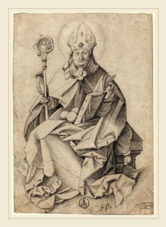 Sebald Beham, German (1500-1550), Saint Nicholas, pen and black ink