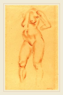 Wilhelm Lehmbruck, Nude, German, 1881-1919, red chalk