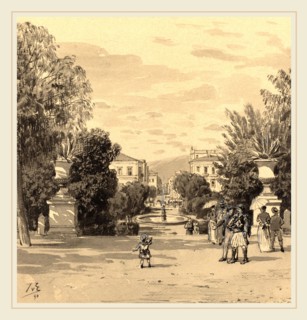 Themistocles von Eckenbrecher, German (1842-1921), View from the Old Royal Palace of the