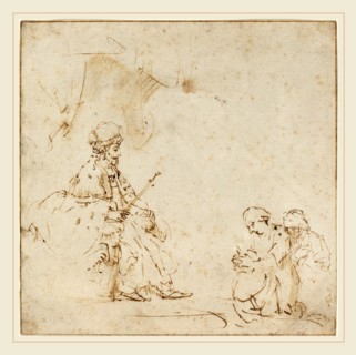 Rembrandt van Rijn, Dutch (1606-1669), Esther before Ahasuerus, 1655-1660, pen and brown ink with