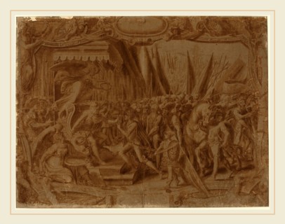 Italian 16th Century, Historical Scene, third quarter 16th century, pen and brown ink with brown