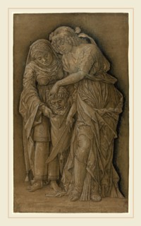 Follower of Andrea Mantegna, Judith with the Head of Holofernes, c. 1480, pen and dark brown ink