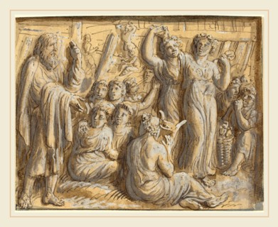 Luigi Ademollo, Italian (1764-1849), Noah's Warning about the Coming Flood Goes Unheeded, pen and