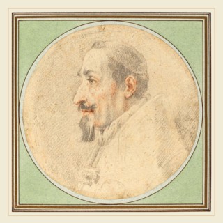 Andrea Sacchi, Italian (1599-1661), Pope Alexander VII, black and red chalk on laid paper