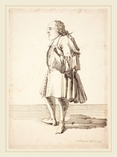 Pier Leone Ghezzi, Italian (1674-1755), Caricature of a Male Figure, pen and iron gall ink over