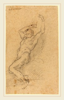 Francesco Solimena, Italian (1657-1747), Marsyas, black chalk on laid paper