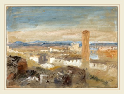 Hercules Brabazon Brabazon, A Campanile among Ruins, British, 1821-1906, gouache and watercolor