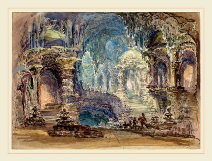 Robert Caney, British (1847-1911), Interior Scene With Troops In Foreground, watercolor and gouache
