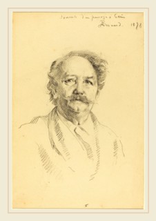 Albert Besnard, French (1849-1934), Souvenir d'un Passage Ã  Paris, 1898, graphite on heavy wove