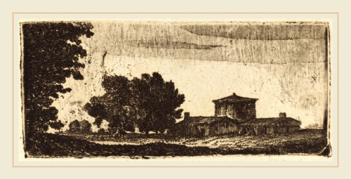 John Clerk, of Eldin, British (1728-1812), Trees and Buildings with a Low Tower, etching and
