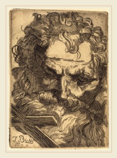Thomas Butts, Jr., British (active c. 1806-1808), Head of Saint John the Baptist, etching--restrike