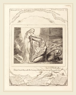 William Blake, British (1757-1827), The Vision of God, 1825, engraving