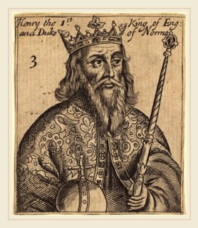 British 17th Century, Henry I, King of England, engraving