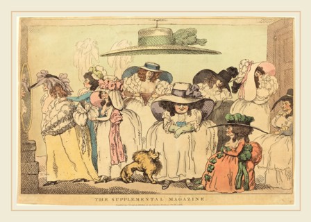 Thomas Rowlandson, British (1756-1827), The Supplemental Magazine, 1786, hand-colored etching