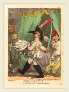Thomas Rowlandson, British (1756-1827), Puss in Boots, or General Junot taken by Surprise,