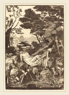 John Baptist Jackson after Jacopo Bassano,English, (1701-c. 1780), The Entombment [recto], 1739,