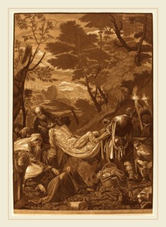 John Baptist Jackson after Jacopo Bassano,English, (1701-c. 1780), The Entombment, 1739,