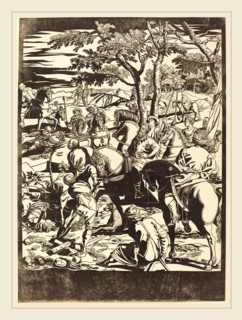John Baptist Jackson after Jacopo Tintoretto,English, (1701-c. 1780), The Crucifixion [right