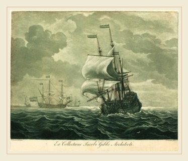 Elisha Kirkall after Willem van de Velde the Elder,English, (c. 1682-1742), Shipping Scene from the