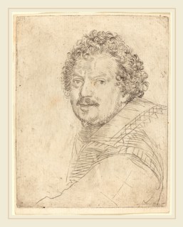 Ottavio Leoni, Italian (c. 1578-1630), A Man with a Moustache and Goatee, Facing Forward, 1620s,