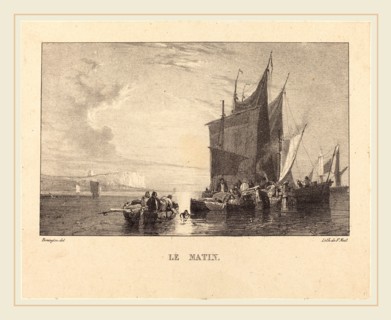 Richard Parkes Bonington, British (1802-1828), Le matin, 1824, lithograph