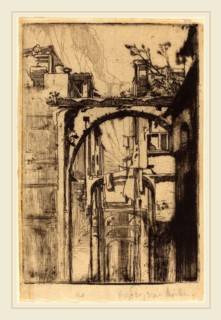 Francis Seymour Haden, British (1818-1910), Amalfi, in or before 1858, etching and drypoint