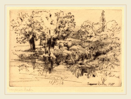 Francis Seymour Haden, British (1818-1910), The Three Cows, 1877, drypoint in black on laid paper