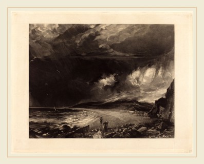 David Lucas after John Constable, British (1802-1881), Weymouth Bay, 1830, mezzotint [progress
