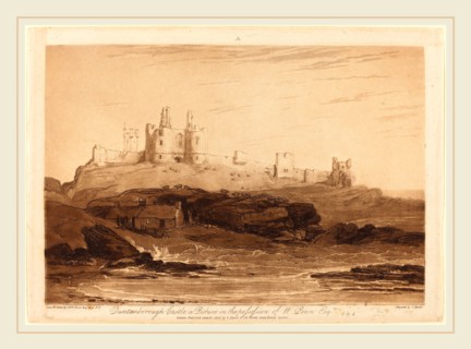 Joseph Mallord William Turner and Charles Turner, British (1773-1857), Dunstanborough Castle,