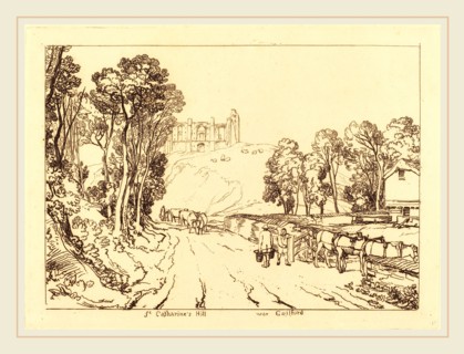Joseph Mallord William Turner, British (1775-1851), Saint Catherine's Hill Near Guilford, published