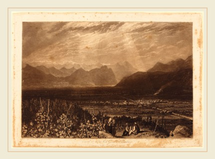 Joseph Mallord William Turner and William Say, British (1768-1834), Chain of Alps from Grenoble to