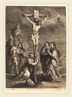Jacobus Neeffs, Flemish (1610-1660 or after), Christ on the Cross, engraving on laid paper