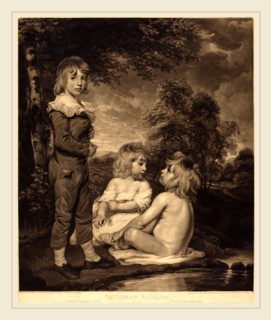 James Ward after John Hoppner, British (1769-1859), Children Bathing (The Hoppner Children), 1804,