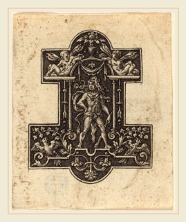 Etienne Delaune, French (1518-1519-1583), Hercules, engraving
