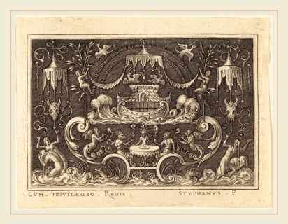 Etienne Delaune, French (1518-1519-1583), The Deluge, engraving