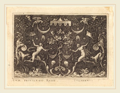 Etienne Delaune, French (1518-1519-1583), The Fall of Man, engraving