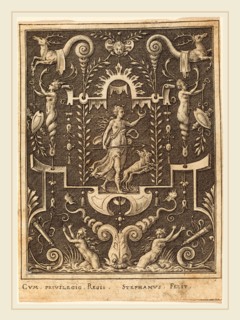 Etienne Delaune, French (1518-1519-1583), Diana, engraving