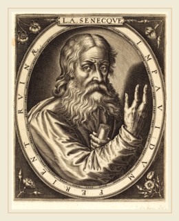 Thomas de Leu, French (c. 1560-c. 1620), Seneca, engraving on laid paper