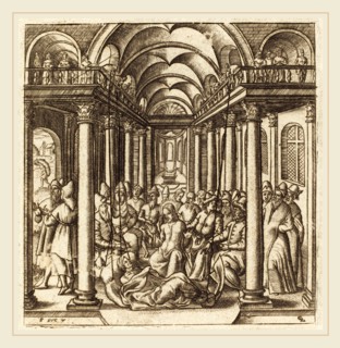 Léonard Gaultier, French (1561-1641), Christ Heals the Paralyzed Man, probably c. 1576-1580,
