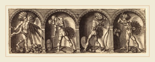 Master AD, French (active c. 1600), Les divers pourtraicts et figures XI, c. 1600, engraving