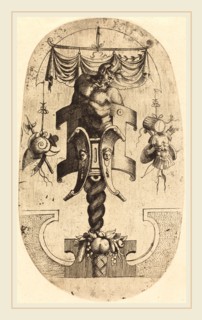 Jean Mignon, French (active 1543-active c. 1545), Satyr Bending Towards the Right, etching