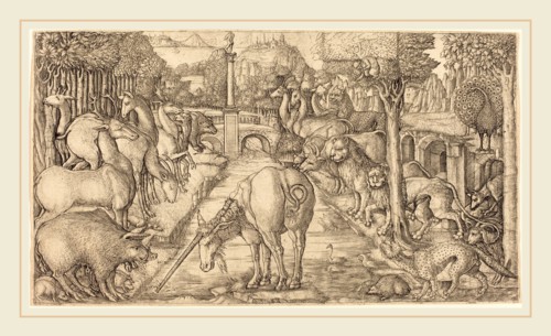 Jean Duvet, French (1485-c. 1570), The Unicorn Purifies the Water with Its Horn, probably c.
