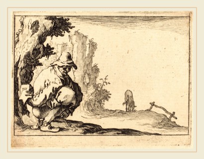 Jacques Callot, French (1592-1635), Peasant Defecating, c. 1617, etching
