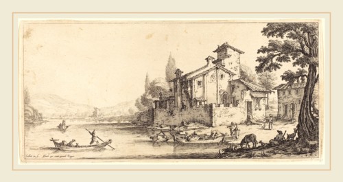 Jacques Callot, French (1592-1635), The Walk by the Water, probably c. 1630, etching