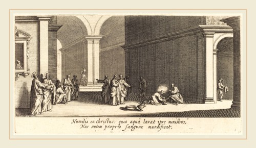 Jacques Callot, French (1592-1635), Christ Washing the Apostles' Feet, c. 1618, etching and