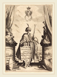 Jacques Callot, French (1592-1635), Title Page for "Il Solimano", 1620, etching and engraving