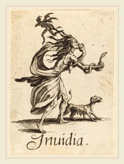 Jacques Callot, French (1592-1635), Envy, probably after 1621, etching and engraving