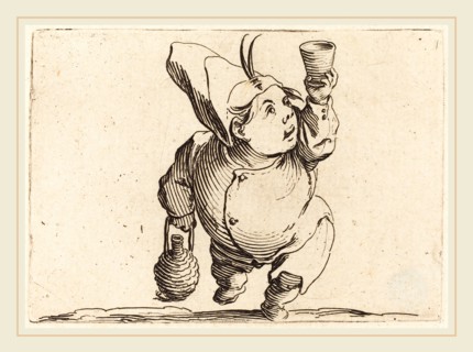 Jacques Callot, French (1592-1635), The Drinker, Front View, c. 1622, etching and engraving