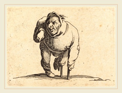 Jacques Callot, French (1592-1635), Cripple with Crutch and Wooden Leg, c. 1622, etching and